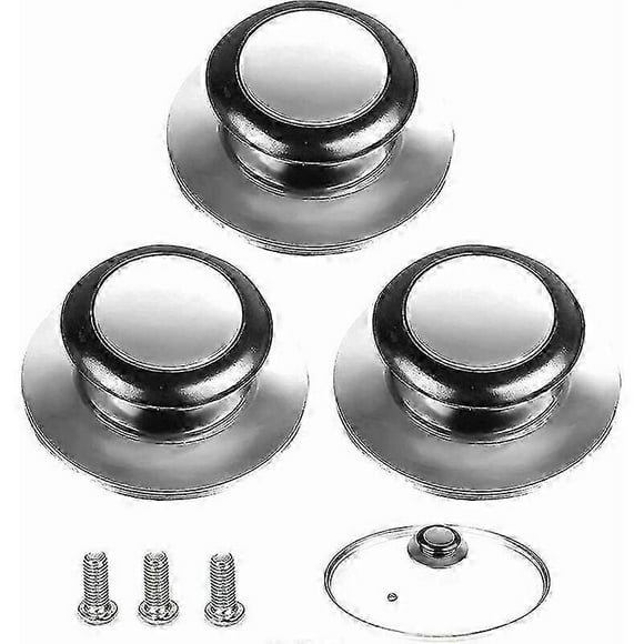 Universal Stainless Steel Pot Lid Handle & Knob for Glass Lids, Kitchen Utensil Replacement Accessory