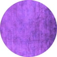 thumbnail image 1 of Ahgly Company Indoor Round Oriental Purple Industrial Area Rugs, 7' Round, 1 of 4