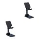 thumbnail image 4 of Bearachild Soporte para teléfono móvil telescópico plegable de diseño ergonómico soporte antideslizante para teléfono móvil ajustable en ángulo de negro 2piezas, 4 of 5