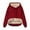 Wine, variant on Patlollav Womens Winter Warm Plush Solid Pocket Long Sleeve Tops Hooded Sweatshirt