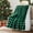 Green Plaid, variant on Plush Flannel Sherpa Throw Blanket Chevron 50" x 60" Super Soft Micro Fleece Reversible TV Blanket for Couch Bed, Brown