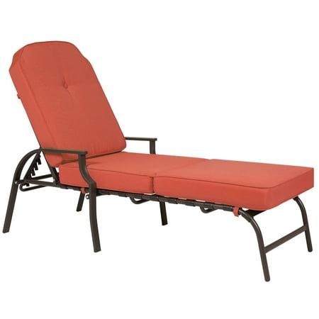 Best Choice Products Outdoor Steel Patio Chaise Lounge Chair w/ Cushion, (Best Lounge Chair Ever)