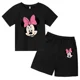 thumbnail image 5 of Conjunto de camisetas y pantalones cortos de verano con estampado de Mickey para niños y adolescentes de 2 a 14 años, camisetas informales de manga corta y cuello redondo, 2 piezas, 5 of 5