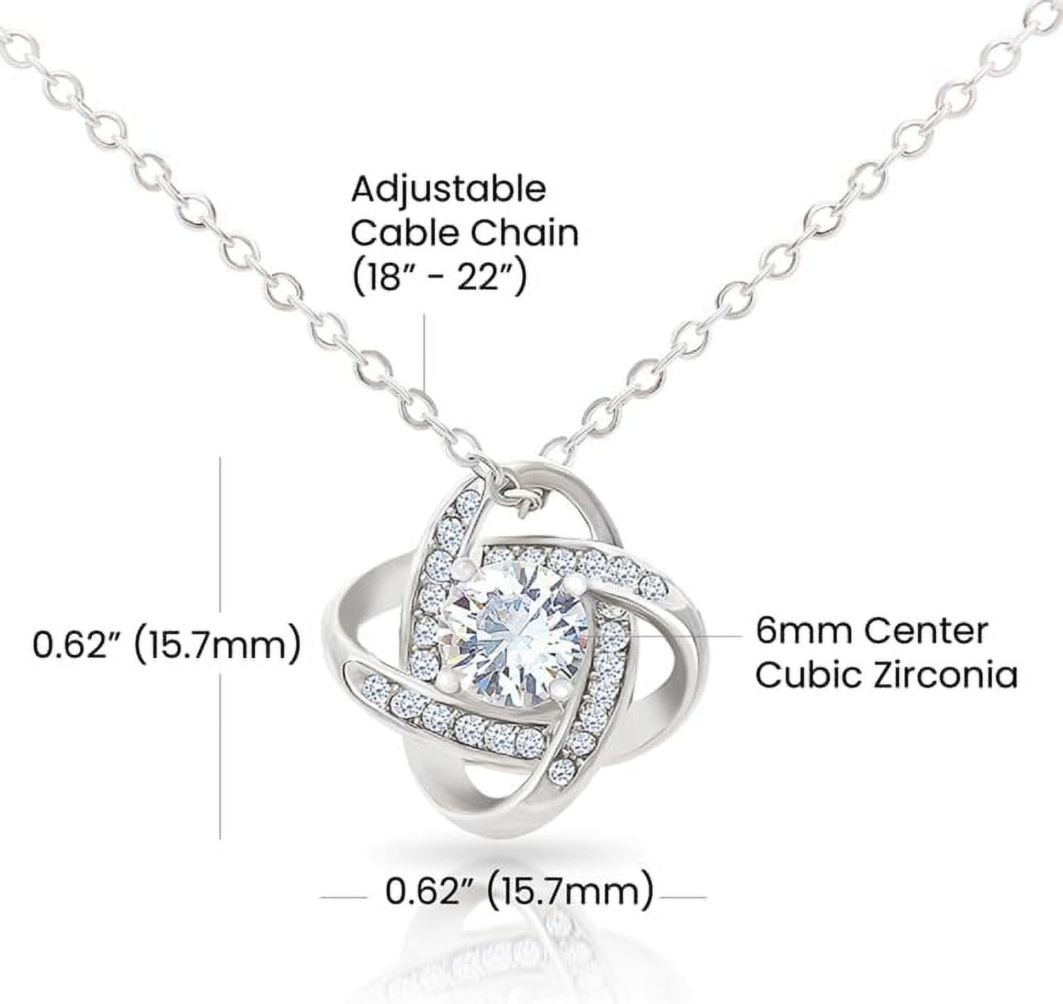 To My Wife Necklace from Husband - Unique Anniversary & Birthday Gift Ideas, Romantic Love Knot Jewelry for Best Wife, Soulmate Present, Beautiful  Future Wife Wedding, Mothers Day Gifts