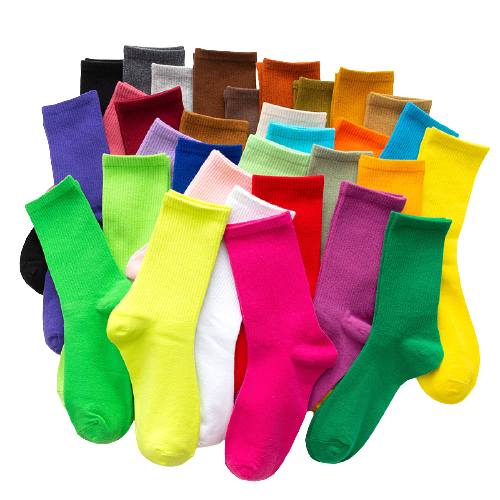 Autumn And Winter Pure Candy Color Ladies Pile Socks Dark gray