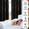 thumbnail image 2 of ZOPZO Blackout Curtains, Thermal Insulated, Black, 52W x 84L Inch, Room Darkening Drapes with Golden Wave Print for Bedroom Living Room, 2 of 6
