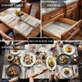 thumbnail image 3 of Beige Grey Placemats for Dinning Table Set of 6, Abstract Mottled Art Retro Modern Painting Burlap Kitchen Place Mats Waterproof Cloth Table Mats, Indoor Outdoor Placemats Easy Clean Dinner Decor, 3 of 8