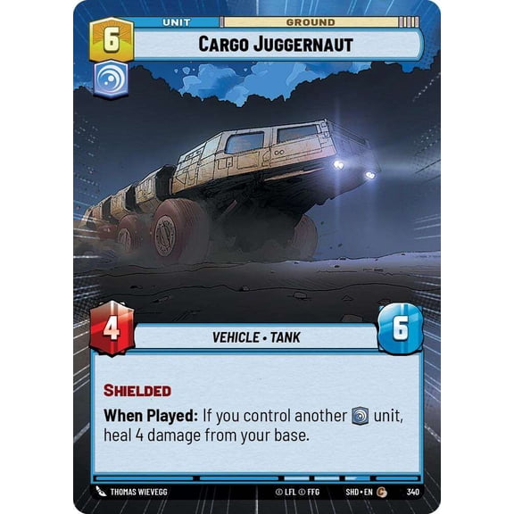 Star Wars: Unlimited Shadows of the Galaxy Common Cargo Juggernaut #340 (Hyperspace)