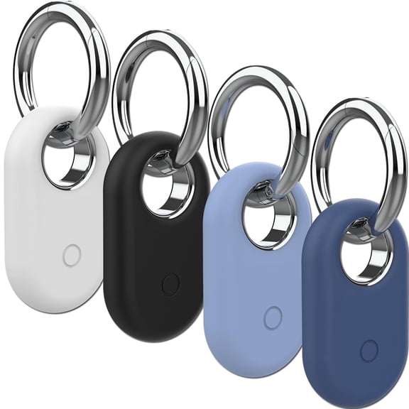 WILLED 4 Pack Compatible with Samsung Smart tag 2 case, Silicone with Samsung Galaxy SmartTag2 Keychain Full Body Shockproof, Anti-Scratch for Backpacks, Car Keys,Luggage, Valuables and More