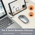 Dual Usb C Mouse Wireless With UsbA And Type C Receiver Multi Device Mouse 2.4G Rf Usb Type