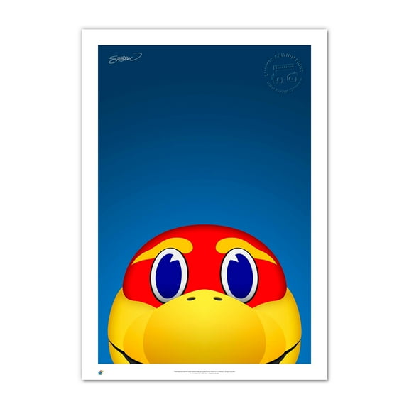 Kansas Jayhawks 24'' x 36'' Big Jay Fine Art Print