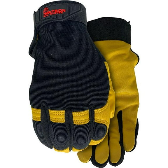 Watson Gloves 005-XXL Mens Flex Time Waste Not Fabric Gloves - Black - 2XL - Case of 72