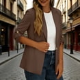 thumbnail image 4 of GUACER Women's 3/4 Sleeve Roll-Tab Blazers Casual Relaxed Fit Business Office Open Front Suit Jackets, 4 of 9