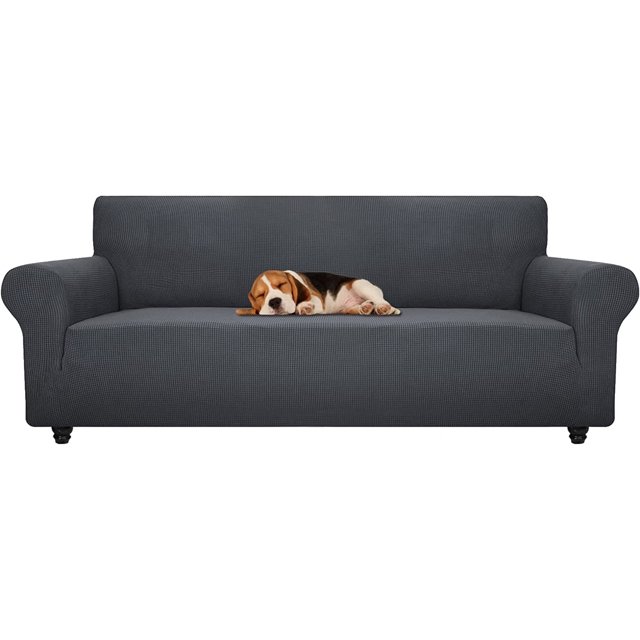 Housse de Canapé Super Extensible pour Salon en Spandex (Gris Foncé, TG Canapé)
