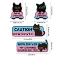 thumbnail image 2 of 4PCS New Driver Car Magnets - Cute Cartoon Reflective Safety Signs for Bumper, Reusable, 2 of 6