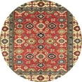 thumbnail image 1 of Ahgly Company Indoor Round Abstract Red Oriental Area Rugs, 3' Round, 1 of 6