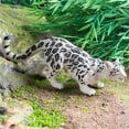thumbnail image 3 of Hand Painted Snow Leopard Sculpture Leopard Miniacture Model Toy Tabletop Ornament Display Piece for Living Room Cabinet, 3 of 5
