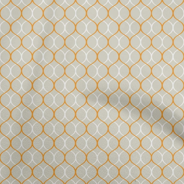 oneOone Tissu en Rayonne Beige Tissu pour Robe Tissu Imprimé au Mètre 56 Pouces de Large