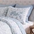thumbnail image 4 of Greenland Home Fashions Patchwork Toile Blue Jacquard Woven Pillow Sham, Adult, Standard, 4 of 7