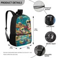 thumbnail image 5 of Uourmeti Polyester School Backpack Travel Daypack With Tropical Beach Skulls Design - Spacious for Student Daily Use and Short Trips, 5 of 6