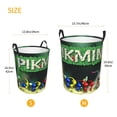 thumbnail image 2 of Lsque Pikmin pattern Laundry Hamper Basket, Tall Woven Rope Hamper Basket for Clothes, Lightweight Storage Basket, Collapsible Waterproof-Medium, 2 of 8