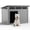 Gray, variant on Joxxoaa Large Dog House Outdoor for Indoor with Weatherproof & Removable Roof,Fits Small to Large (Black)