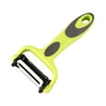 thumbnail image 2 of Stainless Steel Potato Peeler - 3-Blade Multi-Function Fruit & Vegetable Peeler with Julienne Slicer, Serrated & Straight Blades, Non-Slip Ergonomic Handle, 15cm Kitchen Gadget, 2 of 9