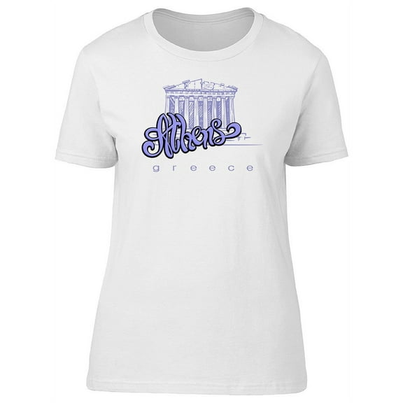 Athens Greece Purple T-Shirt Women -Image by Shutterstock, Female x-Large