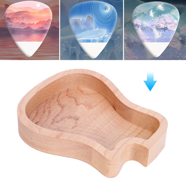CAJA de SELECCIÓN DE GUITARRA, CAJA FUERTE DE ARCE, Materiales de Arce Guitaristes Regalos de NaviDad Amantes de la Música para Amigos Regalos de Cumpeados