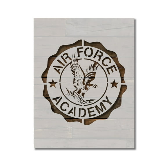US Air Force Academy Stencil Template Reusable 8.5 x 11 Inches for Painting on Walls, Wood, Arts and Crafts by Stencilville