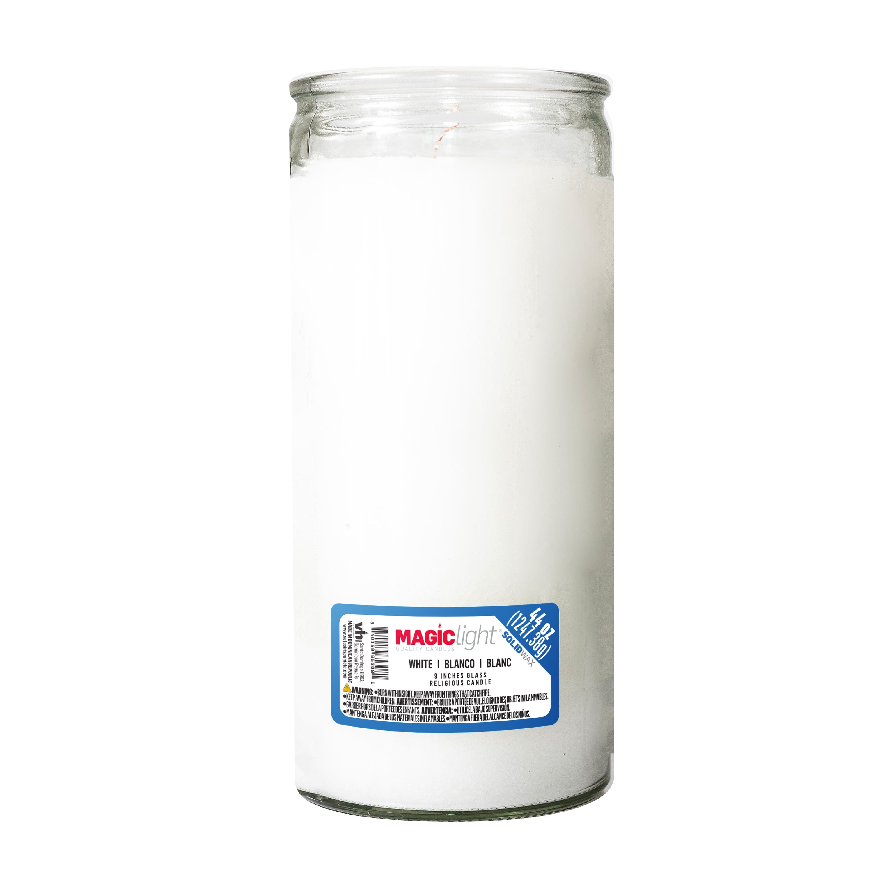 キャンドル pure white MagicLight Religious Candles 44 oz - Clear Glass Jar, Unscented