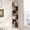 Columbia Walnut, variant on HOMLUX Wall Mount Floating Corner Shelf, 5-Tier Radial Set of 1, Modern Zigzag Corner Shelves for Bedroom, Bathroom & Living Room, Espresso