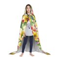 thumbnail image 3 of Honeii Sunflower Cornflower Poppy Print Poncho Cape, Cloak Coat, Snuggly Hooded Wearable Blanket, Hooded Cape For Teenagers,Halloween Costumes-Large, 3 of 7