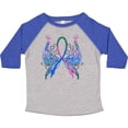 thumbnail image 3 of Inktastic Thyroid Cancer Awareness with Butterfly Ribbon Words Boys or Girls Toddler T-Shirt, 3 of 5