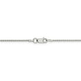 thumbnail image 3 of White Sterling Silver chain Rope Diamond-cut 8 in 1.1 mm, 3 of 4