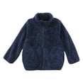 thumbnail image 6 of Caqnni Girls Winter Coats Warm Fuzzy Jackets Fall Winter Jackets (Z02-Navy,4-5 Years), 6 of 7