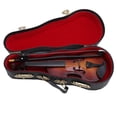 thumbnail image 2 of Mini Musical Instrument Violin, Exquisite Craftsmanship 14cm Size Miniature Violin  for Desks, 2 of 7