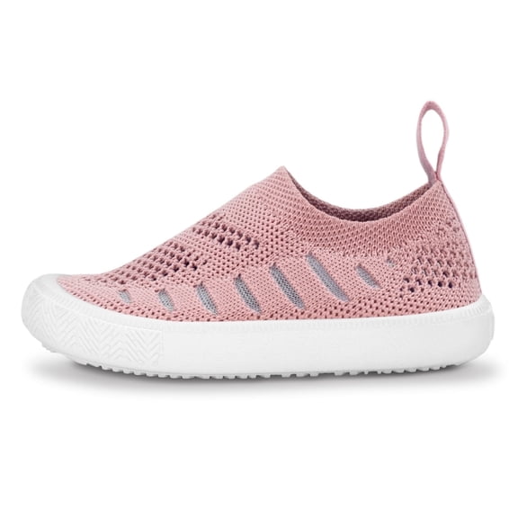 JAN & JUL Baby Girl Shoes with Grip, Non-Slip Sneaker for First Walkers (Pale Pink, US Size 5)