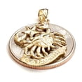 thumbnail image 5 of 14k yellow Gold crab cancer zodiac sign astrology Pendant charm fine jewelry 1.7g, 5 of 12