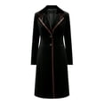 thumbnail image 4 of Women's Long Sleeves 2026 Fashion Velvet Jacket Open Front Button Cardigan Coat Outerwear, 4 of 8