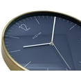 thumbnail image 4 of Essential Gold - Glass / Aluminum 13.4-inch Wall Clock with Silent Movement -  Vintage Blue, 4 of 4