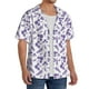 thumbnail image 2 of Fotbe Lavender Flowers Camisa Estampada de Manga Corta para Hombre, Casual de Verano, Estilo Playero, Sin Arrugas-XX-Large, 2 of 5