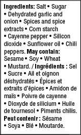 Sel assaisonné Great Value