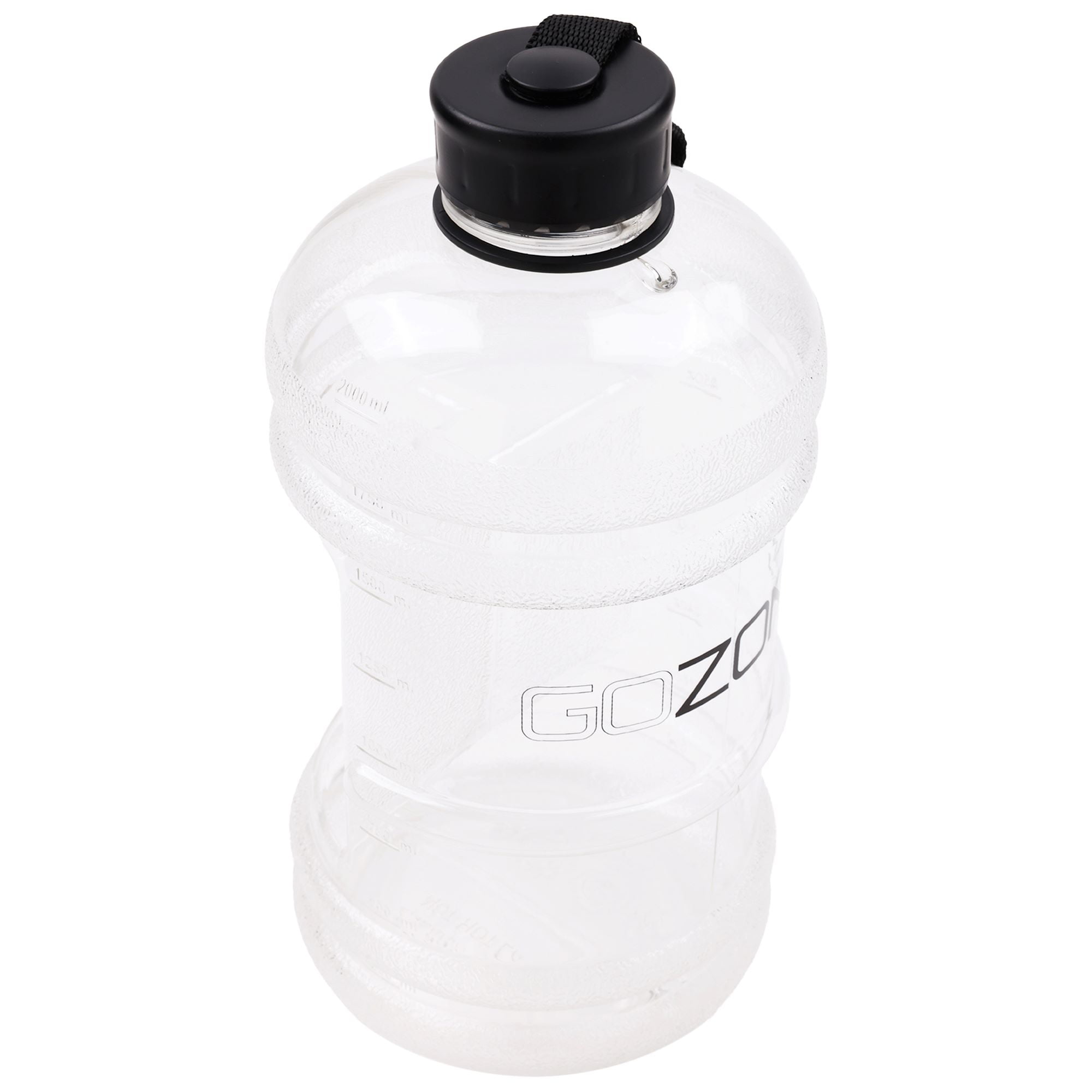 GoZone Water Bottle Jug, Half Gallon Sports Water Jug with Carry Handle, Clear, 64 oz, F-GOZONE 64OZ WATER JUG