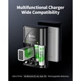 thumbnail image 3 of Cargador de baterías EBL de 4 ranuras para AA/AAA NiMH con 4 pilas recargables AA de 2800 mAh, 3 of 7