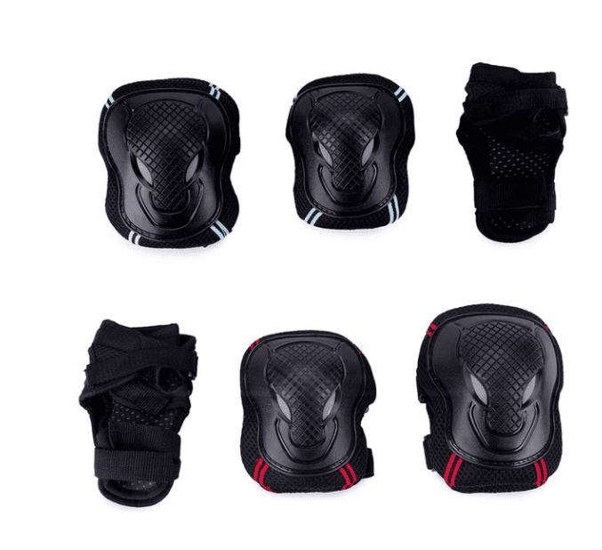 Details about   Roller Blades Protection Set Pads Helmet with Pads 6pcs Elbow Knee Wrist Pads 