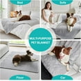 thumbnail image 4 of TOPCHANCES Waterproof Couch Cover for Dogs Cats, Reversible Fleece Waterproof Pet Blanket, Furniture Cover Sofa Protector for Pet Cat Bed, 30x40inch, Light Gray, 4 of 7