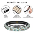 thumbnail image 6 of Daiia Cartoon Car Racing Steering Wheel Cover Auto Steering Wheel Covers Breathable Anti-Slip Steering Wheels Car Interior Decor Accessories for Men Women Universal 15 Inch, 6 of 8