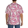 thumbnail image 5 of Xecao offers the Cute Rabbit for Men's Casual Short-sleeved Shirt, a button-up collared shirt with a pocket, perfect for beach vacations and yacht travel in the Small size., 5 of 7