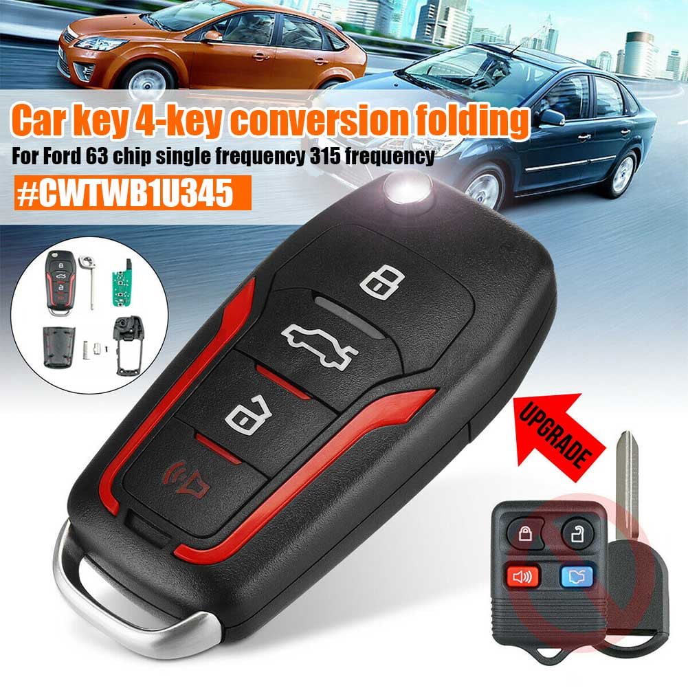 2x Upgrade Flip Remote Key Fob for 2005-2014 Ford Mustang 315MHz 4D63 CWTWB1U331